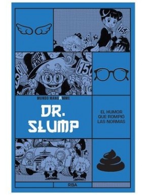 Capa do HQ Dr. Slump da RBA em tons de azul.