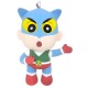 Peluche Superhéroe Shin Chan con traje azul y capa roja