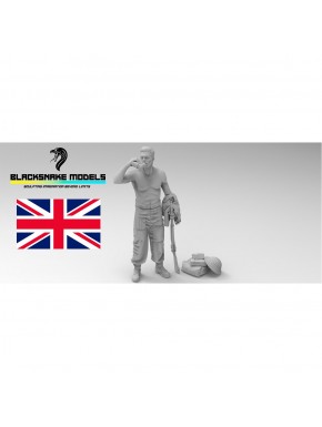 Figura en miniatura de un soldado británico en Normandía