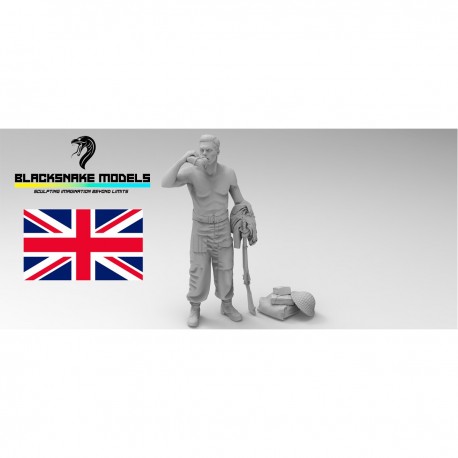 Figura em miniatura de um soldado britânico na Normandia