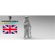 Figura de soldado britânico na Normandia 1944 em escala 1/35