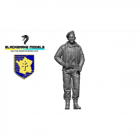 Figurine à l'échelle 1/35 de commandant de char français