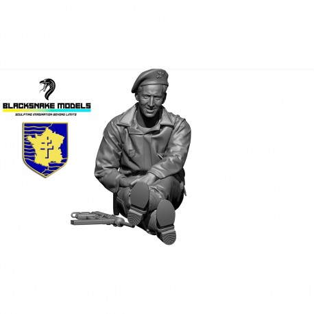 Figurine conducteur char 2e Division Leclerc échelle 1/35