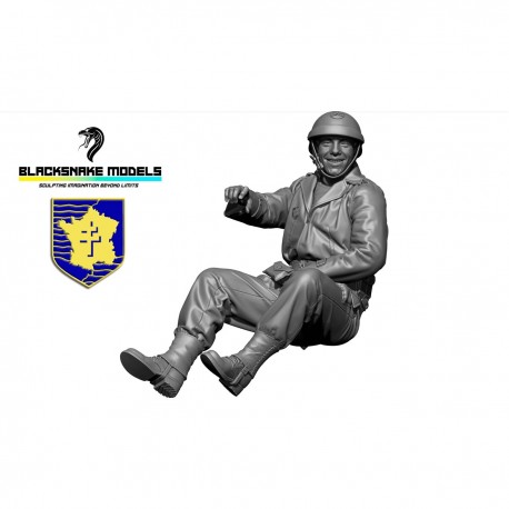 Figura em miniatura 1/35 do motorista do General Leclerc