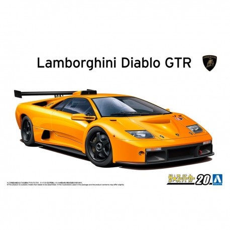 Maquete Lamborghini Diablo GTR laranja