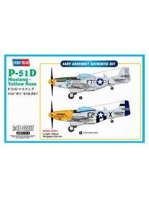 Maqueta P-51D Mustang de HobbyBoss con nariz amarilla