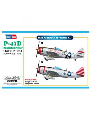 Modelo a escala 1/48 del P-47D Thunderbolt de Hobby Boss