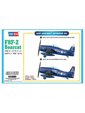 Caja de maqueta F8F-2 Bearcat a escala 1/72 de Hobby Boss