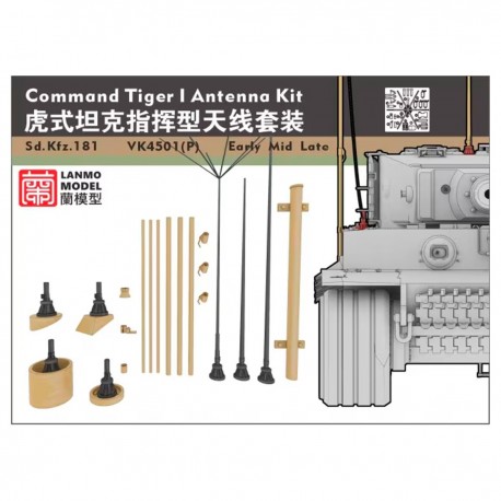 Kit d'antenne Command Tiger I de LANMO Model 1/35