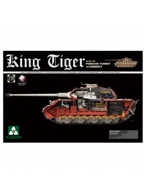 Maqueta King Tiger Porsche 1/35 de Takom con Zimmerit