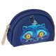 Monedero azul Kpop Demon Hunters con diseño colorido