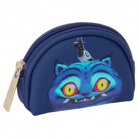 Monedero azul Kpop Demon Hunters con diseño colorido
