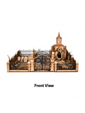 Miniatura de cemitério medieval em escala 28mm com cripta