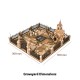 Miniatura de cemitério medieval em escala 28mm com cripta