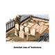 Miniatura de cemitério medieval em escala 28mm com cripta