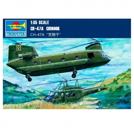 Maquete de helicóptero ACH-47A Armored Chinook Trumpeter