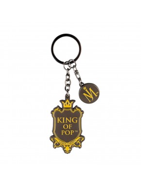 Chaveiro Michael Jackson com brasão King of Pop