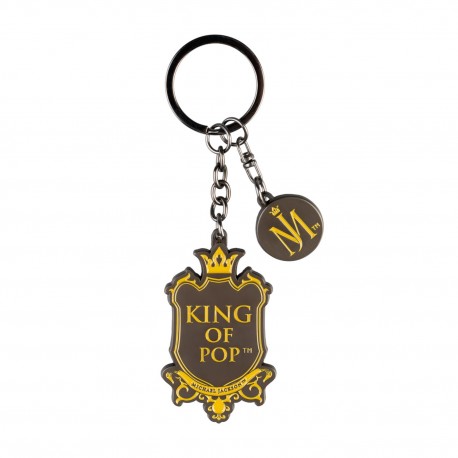 Llavero Michael Jackson con escudo King of Pop