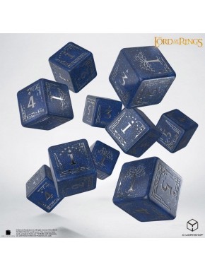 Set de 10 dés D6 Gondor avec détails en argent