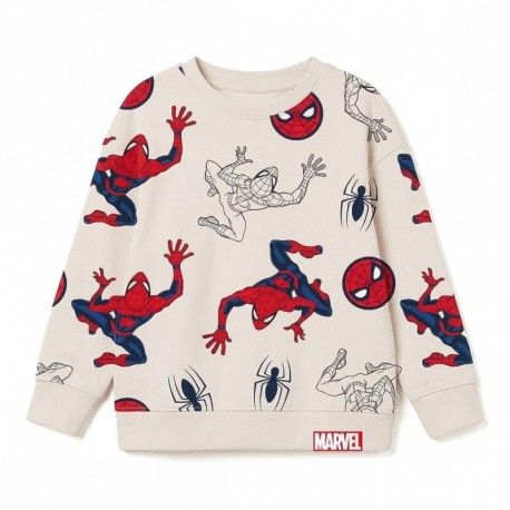 Moletom bege Spiderman para crianças