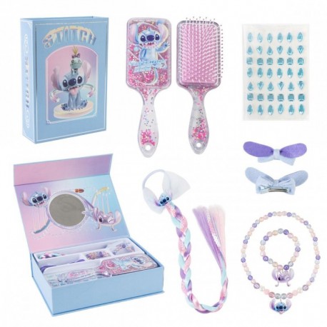Coffret beauté bleu avec accessoires Stitch