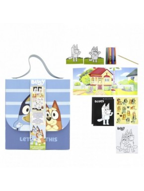 Set d'activités à colorier Bluey avec sac à dos