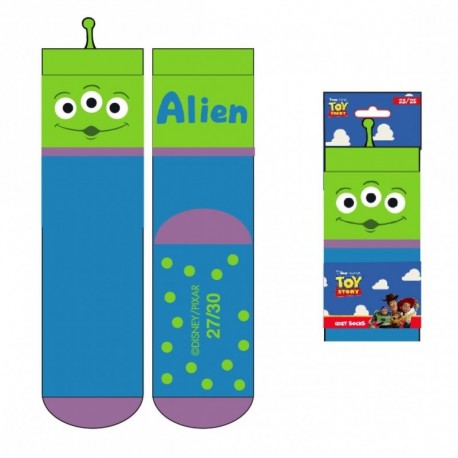 Calcetines Toy Story Alien antideslizantes verdes y azules