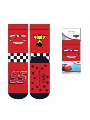 Calcetines antideslizantes Rayo McQueen en rojo