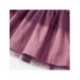 Vestido Princess roxo e rosa com detalhes em tule