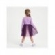 Vestido Princess roxo e rosa com detalhes em tule
