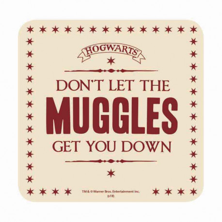 Set di 6 sottobicchieri Muggles Harry Potter