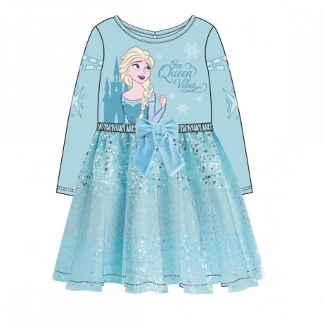 Vestido azul de Frozen con Elsa y lentejuelas