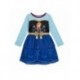 Vestido azul de Frozen con imagen de Anna y detalles dorados