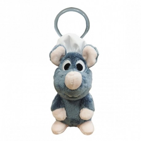 Porte-clés clip Disney Ratatouille en polyester gris