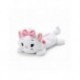 Estuche portatodo de peluche blanco Marie Disney con lazo rosa