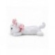 Estuche portatodo de peluche blanco Marie Disney con lazo rosa
