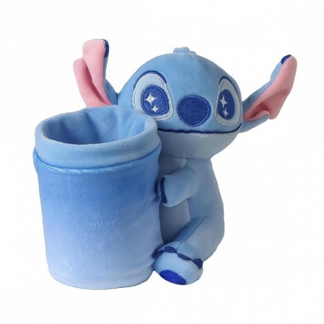 Portalápices de peluche azul de Stitch
