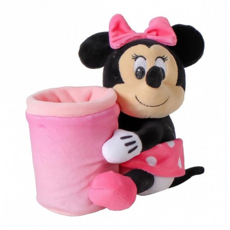 portalápices de peluche Minnie rosa