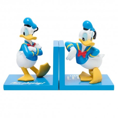 Sujetalibros de Pato Donald de Disney en azul y amarillo
