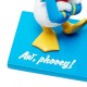 Sujetalibros de Pato Donald de Disney en azul y amarillo