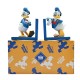 Sujetalibros de Pato Donald de Disney en azul y amarillo