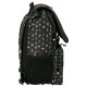 Mochila negra Sound Kpop Demon Hunters de SAFTA con diseño colorido.