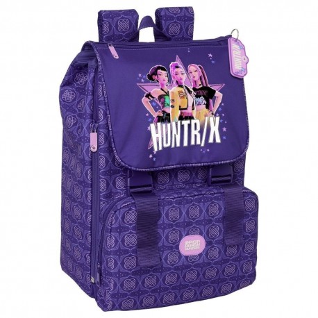 Mochila morada Kpop Demon Hunters de SAFTA