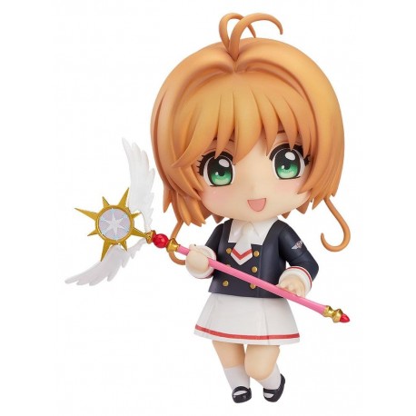 Nendoroid de Sakura Kinomoto em uniforme do colégio Tomoeda
