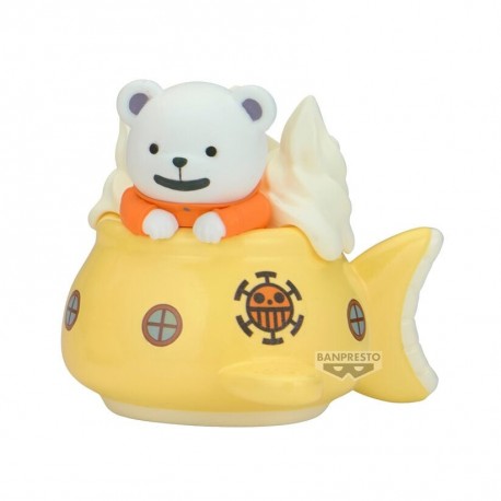 Figura de Bepo de One Piece en navío amarillo