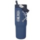Copo térmico azul One Piece com logotipo Piratas do Chapéu de Palha