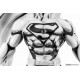 Statue de Superman en noir et blanc par Pure Arts