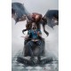 Estatua de Geralt con Dettlaff High Vampire de The Witcher