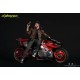 Figura Yaiba Kusanagi com moto de Cyberpunk 2077