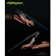 Figura Yaiba Kusanagi com moto de Cyberpunk 2077